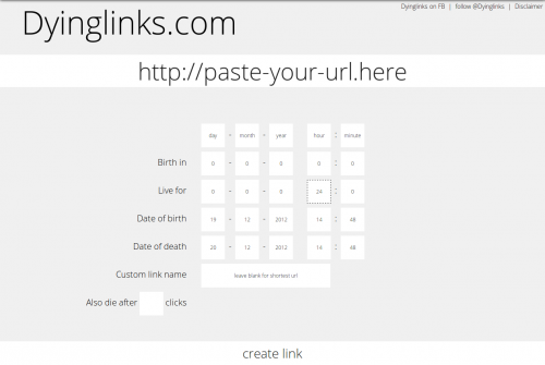 Dyinglinks - More than just a url shortener