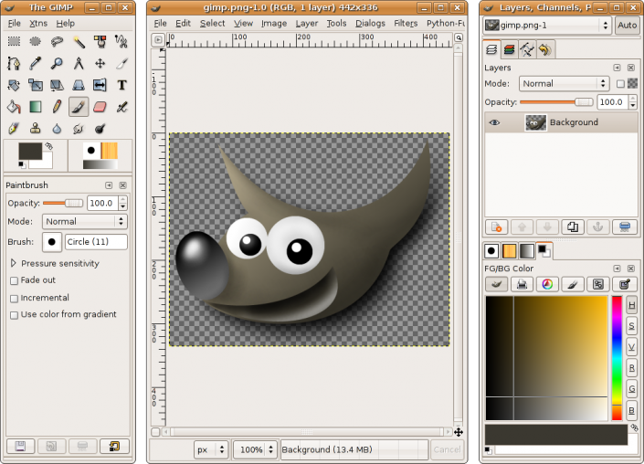 GIMP una gran alternativa a photoshop.