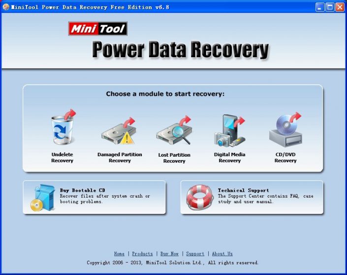 App de recuperación de datos MiniTool Power Fata.
